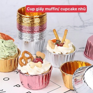 Cup giấy ánh nhũ lốc 50 cái