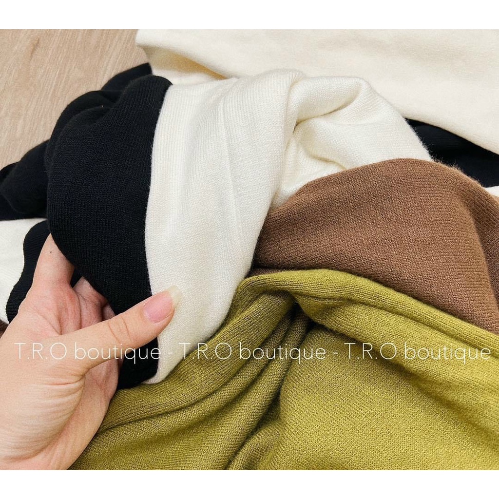 Váy len suông trơn mũ khóa midi hàng QC mềm mịn