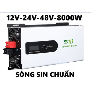 Bộ chuyển đổi điện sin chuẩn 8000w-bộ đổi nguồn 12v/24v/48v sang 220v sin chuẩn 8000w-soyer tech