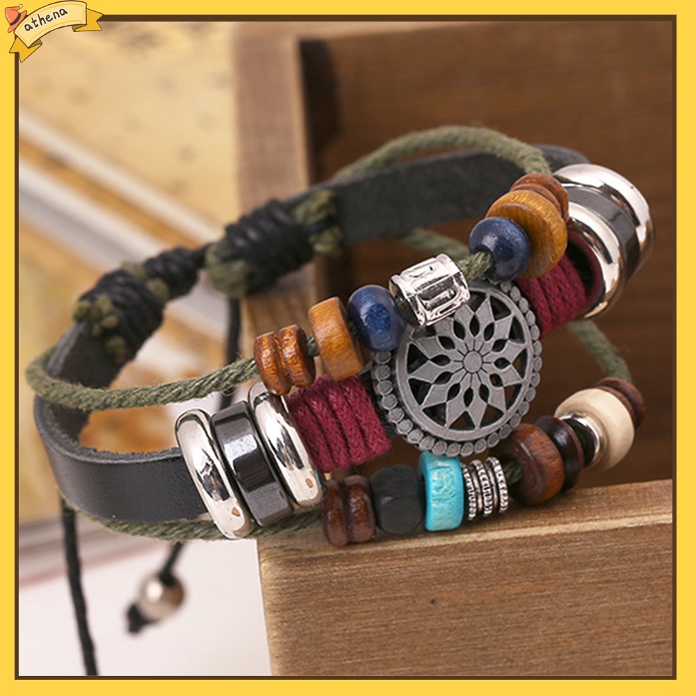 Vòng tay hạt gỗ thiết kế phong cách retro sành điệu