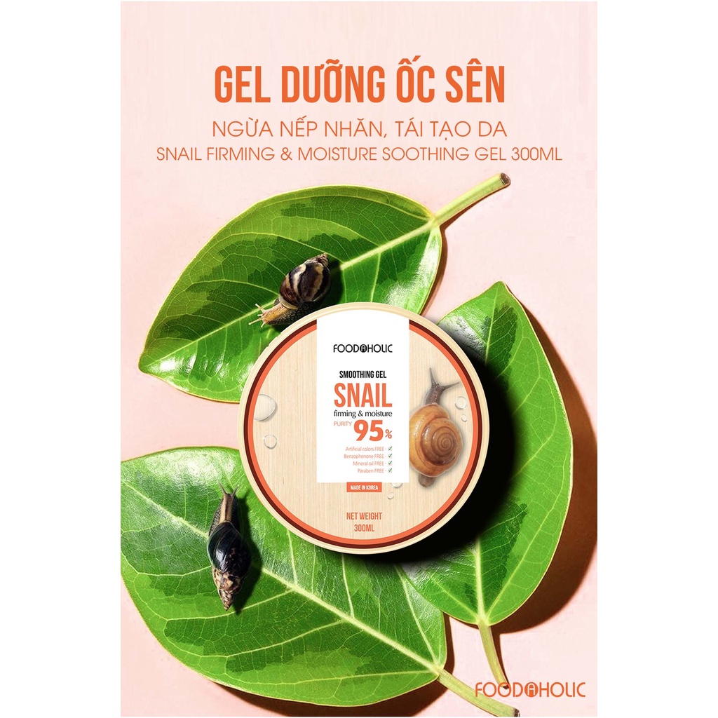 Gel Dưỡng Ốc Sên Ngừa Nếp Nhăn, Tái Tạo Da Snail Firming & Moisture Soothing Gel 300ml