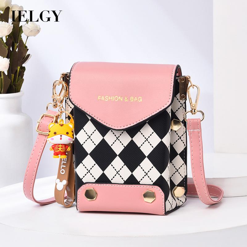 Ielgy Túi Đeo Chéo Đựng Điện Thoại Đính Kim Cương Cảm Giác Cao Thiết Kế Nhỏ Gọn Dành Cho Bạn Nữ