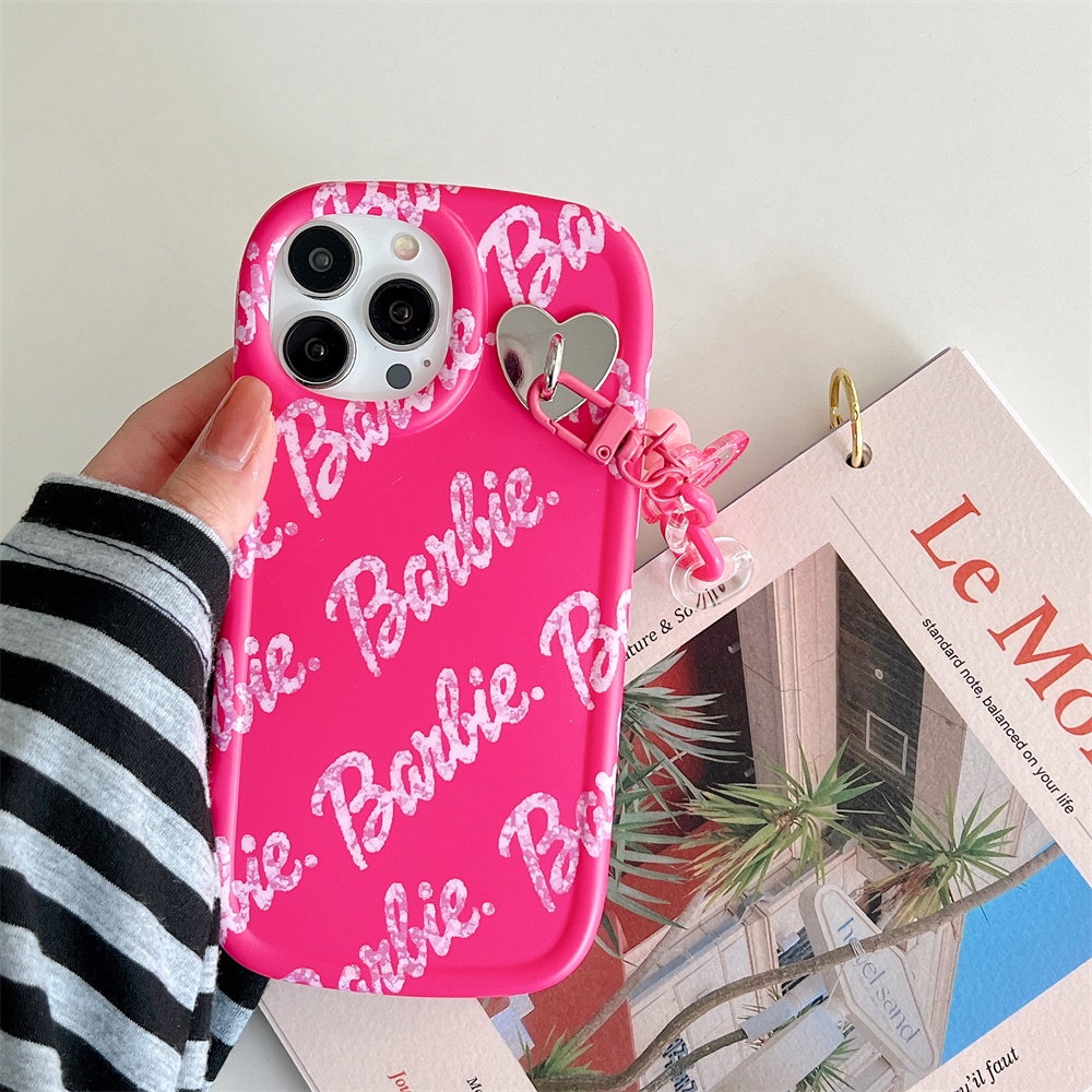 Ốp Điện Thoại Tpu Silicon Mềm Chống Sốc Gắn Búp Bê Barbie Cho iPhone 14 13 12 11 Pro Max XS XR Plus