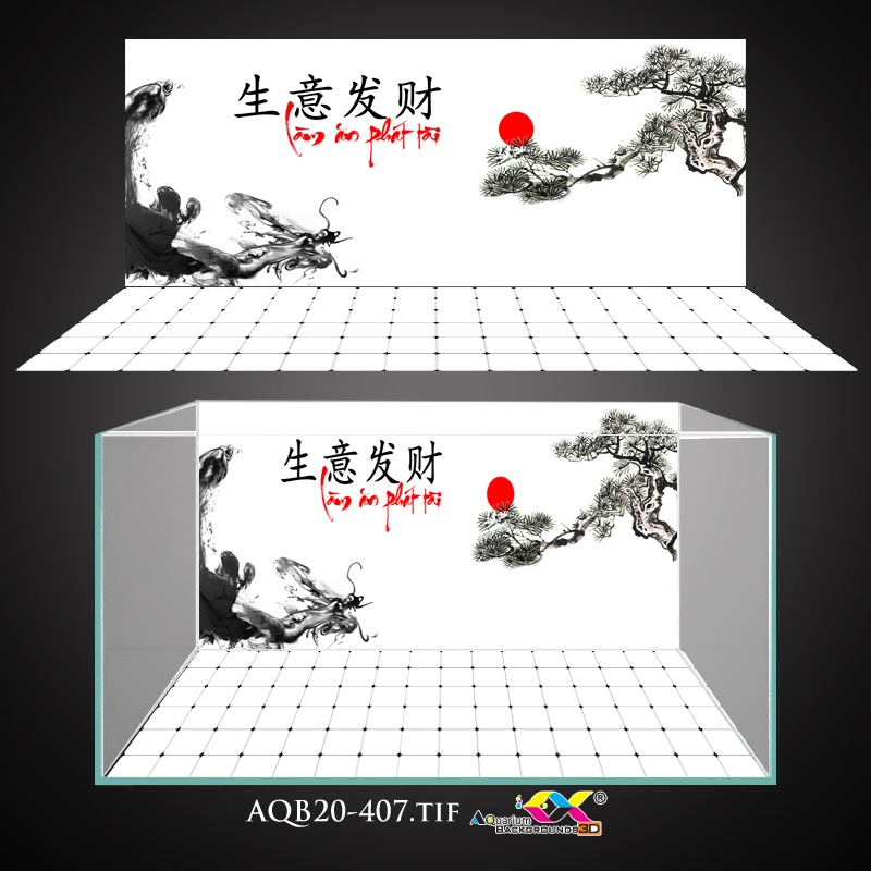 Tranh 3D dán hồ cá - bể cá siêu đẹp và nét, có keo sẵn trên bề mặt, đa dạng kích thước (AQB20-407)
