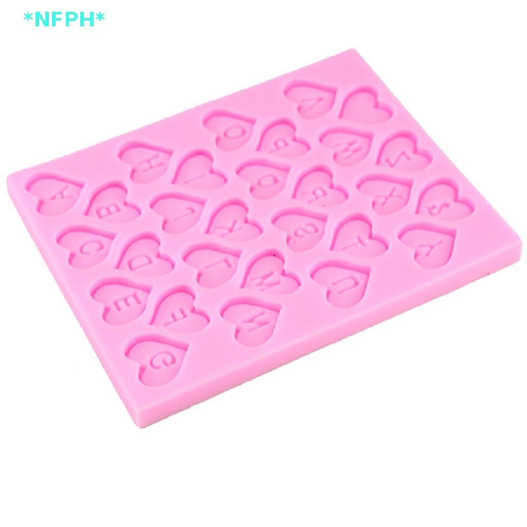 Khuôn Silicone Làm Bánh Tạo Hình Trái Tim Và Chữ 3D Độc Đáo Tiện Dụng Mới