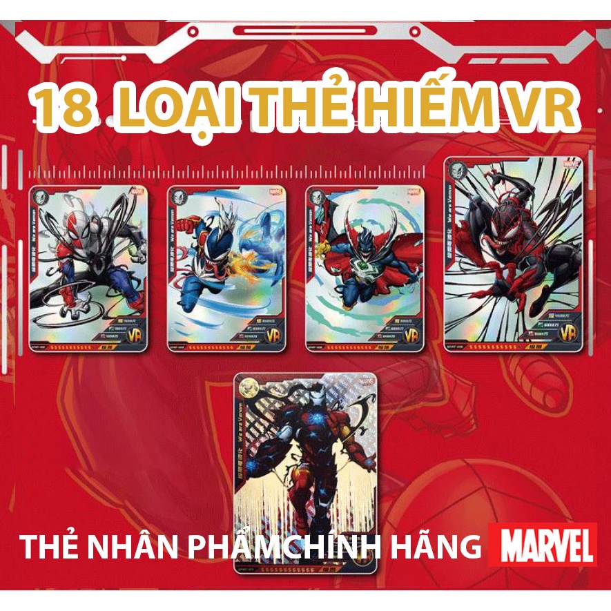 Chính hãng thẻ bài sưu tập spider man maximum venom người nhện đa vũ trụ - ảnh sản phẩm 6