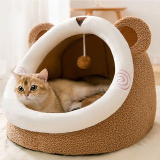 Nhà đệm cho thú cưng cao cấp mái vòm che kín gió - Ổ nằm cho thú cưng hình ngộ ngĩnh