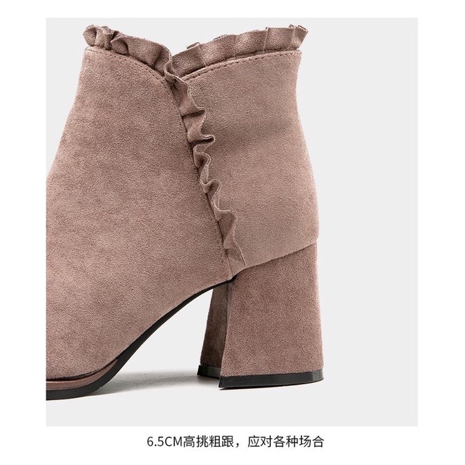 Giày bốt dusto da lộn sz 37