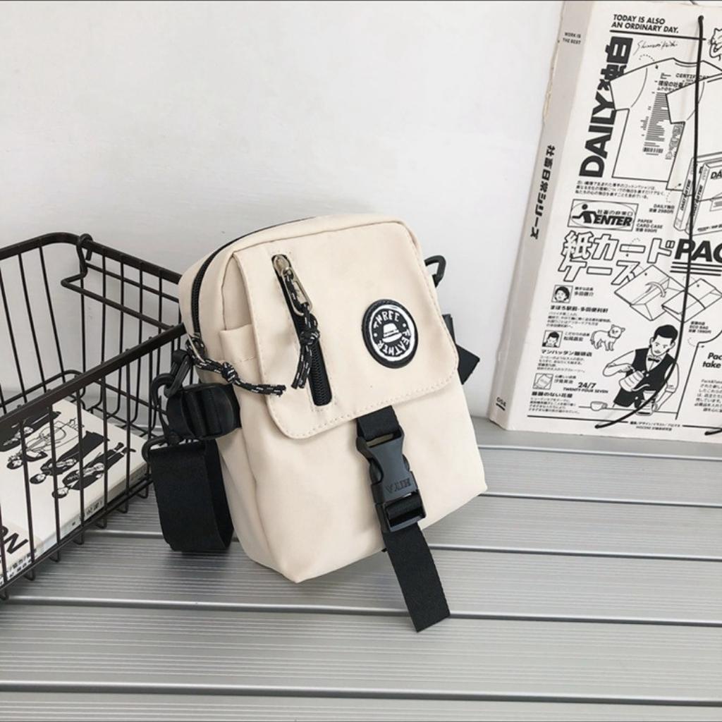 Túi Vuông Đeo Chéo Mini Unisex Nam Nữ Đi Học Đi Chơi Chống Nước Đựng Vừa Điện Thoại TDC12