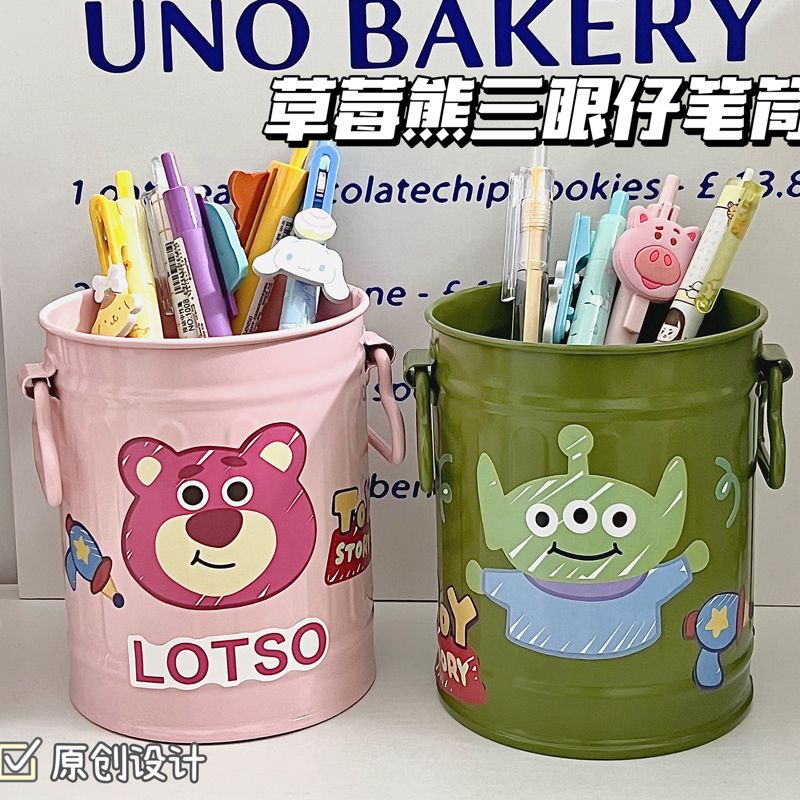 Giá Đỡ Bút / Cọ Trang Điểm Bằng Sắt Để Bàn Phong Cách Retro Mỹ