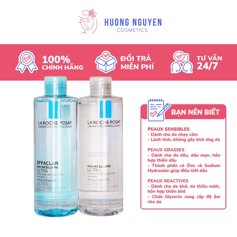 Nước Tẩy Trang La Roche-Posay Eau Micellaire Ultra 400ml Giàu Khoáng