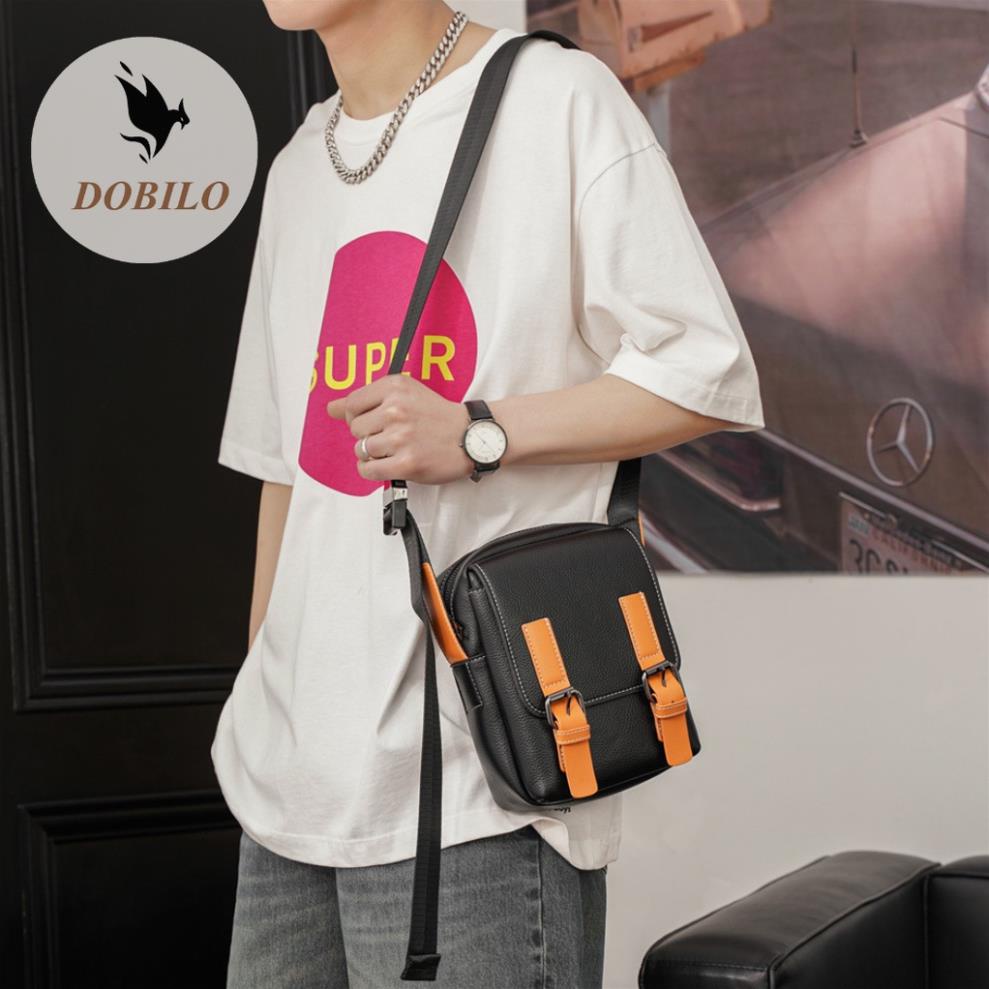 Túi Đeo Chéo Mini Da Nam Nữ DOBILO Thời Trang Hàn Quốc BG51