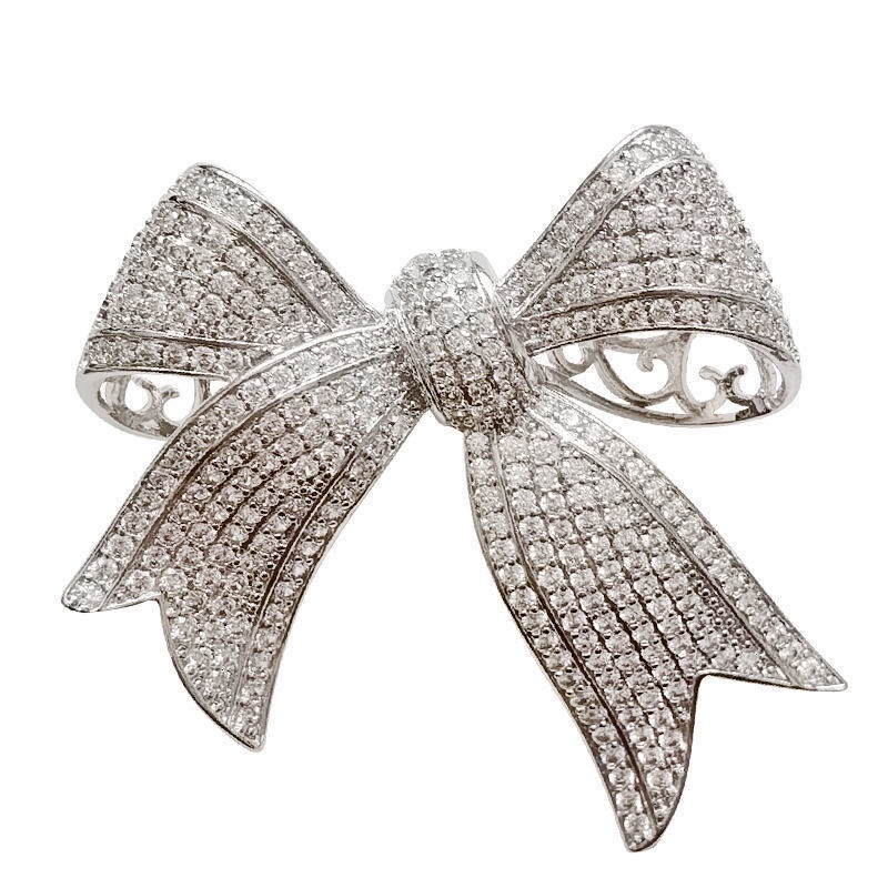 Trâm Cài Áo Hình Nơ Lớn Bằng Hợp Kim Phong Cách retro Thời Trang Cho Nữ Bán Chạy