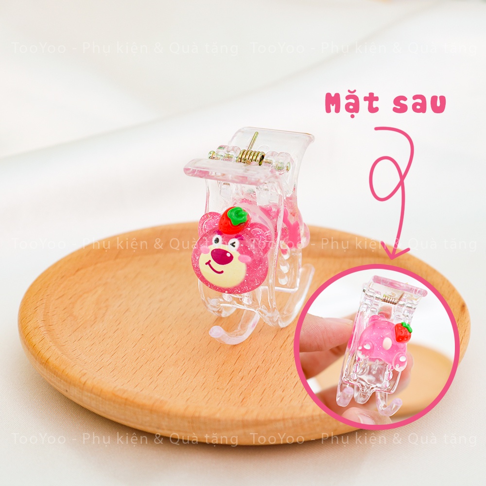 Kẹp tóc càng cua 3 răng Gấu Dâu Lotso dễ thương cute TY0293