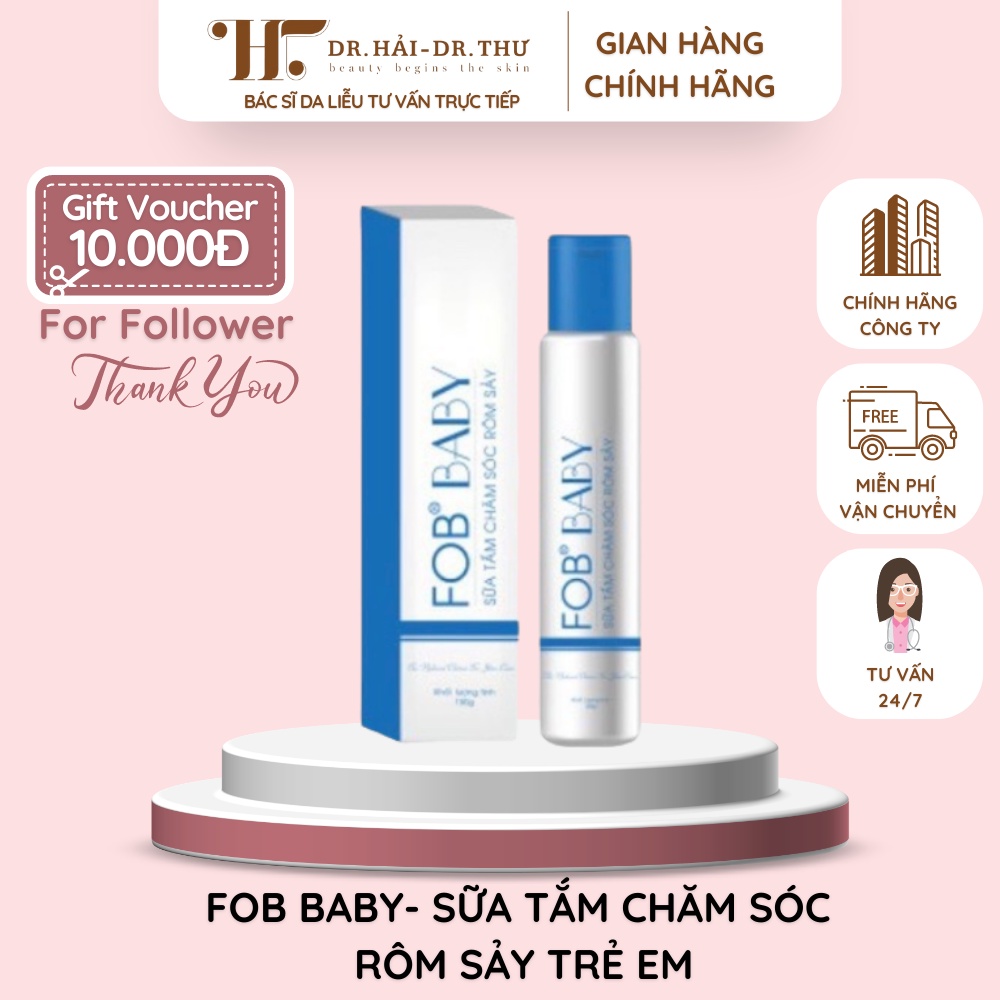👩🏻‍⚕️  FOB BABY- SỮA TẮM CHĂM SÓC RÔM SẢY TRẺ EM