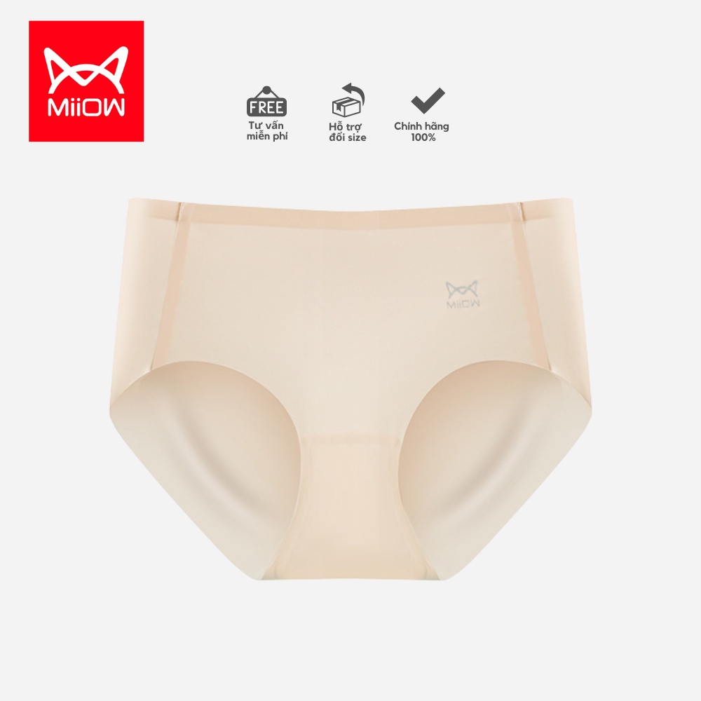 Hộp 3 quần lót nữ Miiow kháng mùi kháng khuẩn thun lạnh siêu mỏng boxer chun đúc
