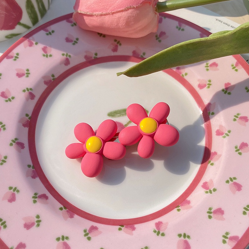 Kẹp Tóc Hàn Quốc Dễ Thương Màu Hồng Kẹo Phụ Kiện Thời Trang Cho Nữ AB158