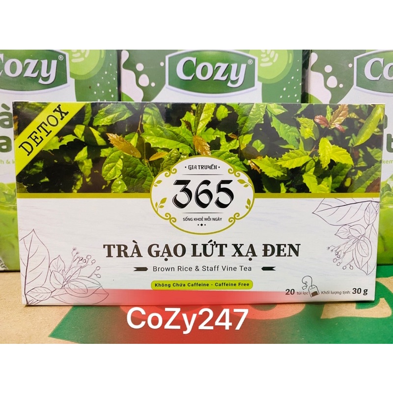 TRÀ GẠO LỨT XẠ ĐEN 365 hộp 20 túi lọc