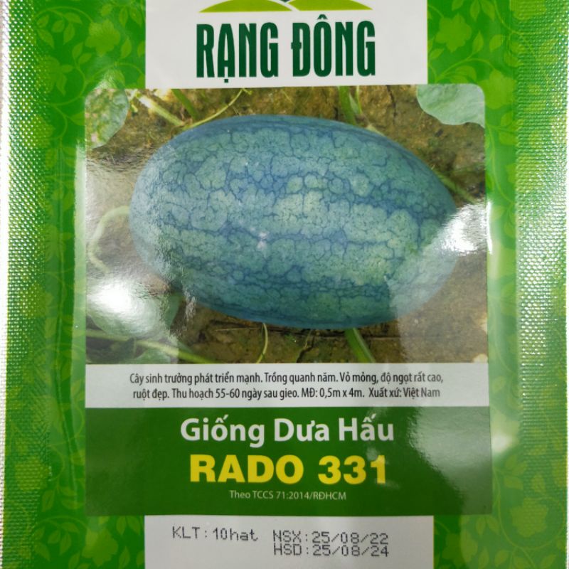 Hạt giống dưa hấu đỏ, đóng gói 10 hạt, cực dễ trồng