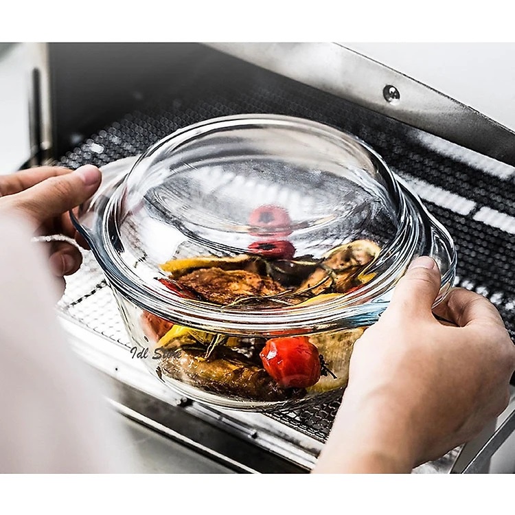 Nồi vi sóng thủy tinh 3000 ml chịu nhiệt 300°C Châu âu