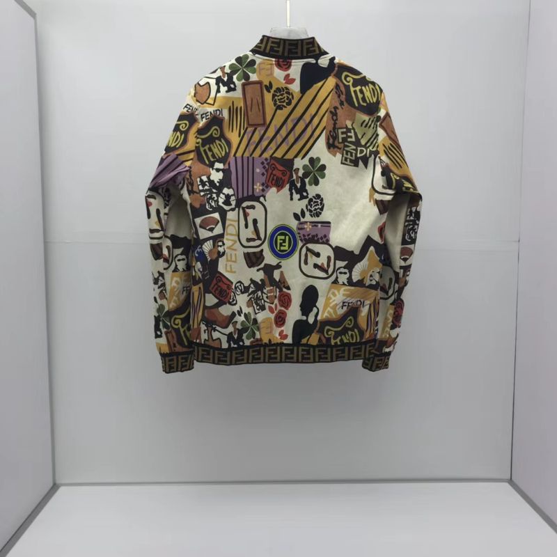 Áo khoác gió cao cấp FEND họa tiết hoa lá