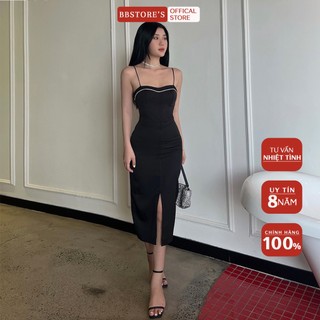  BBSTORE'S Đầm Body Hai Dây Xẻ Tà Dự Tiệc Sang Trọng -D1318