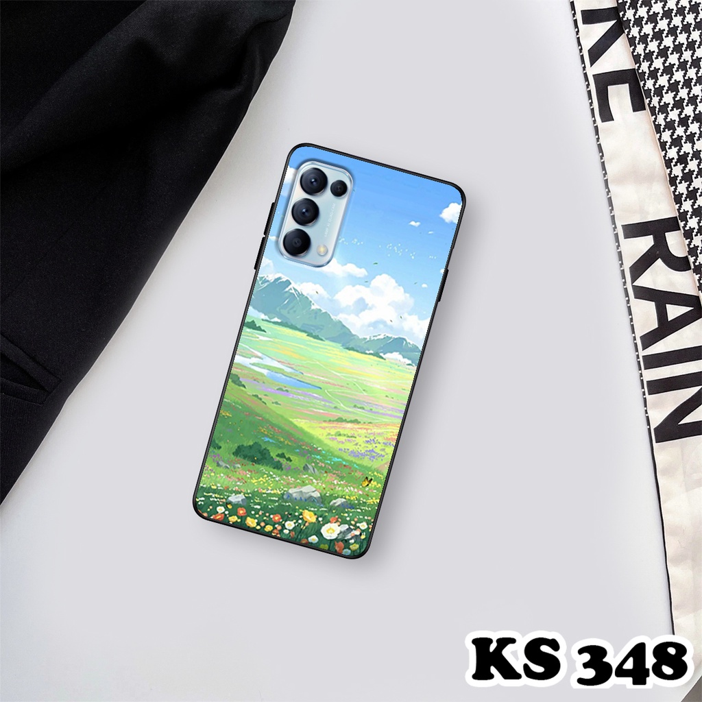 Ốp lưng Oppo Reno 5 - Reno 5 5G - Ốp in hình Cánh đồng hoa - Chất liệu TPU siêu bền