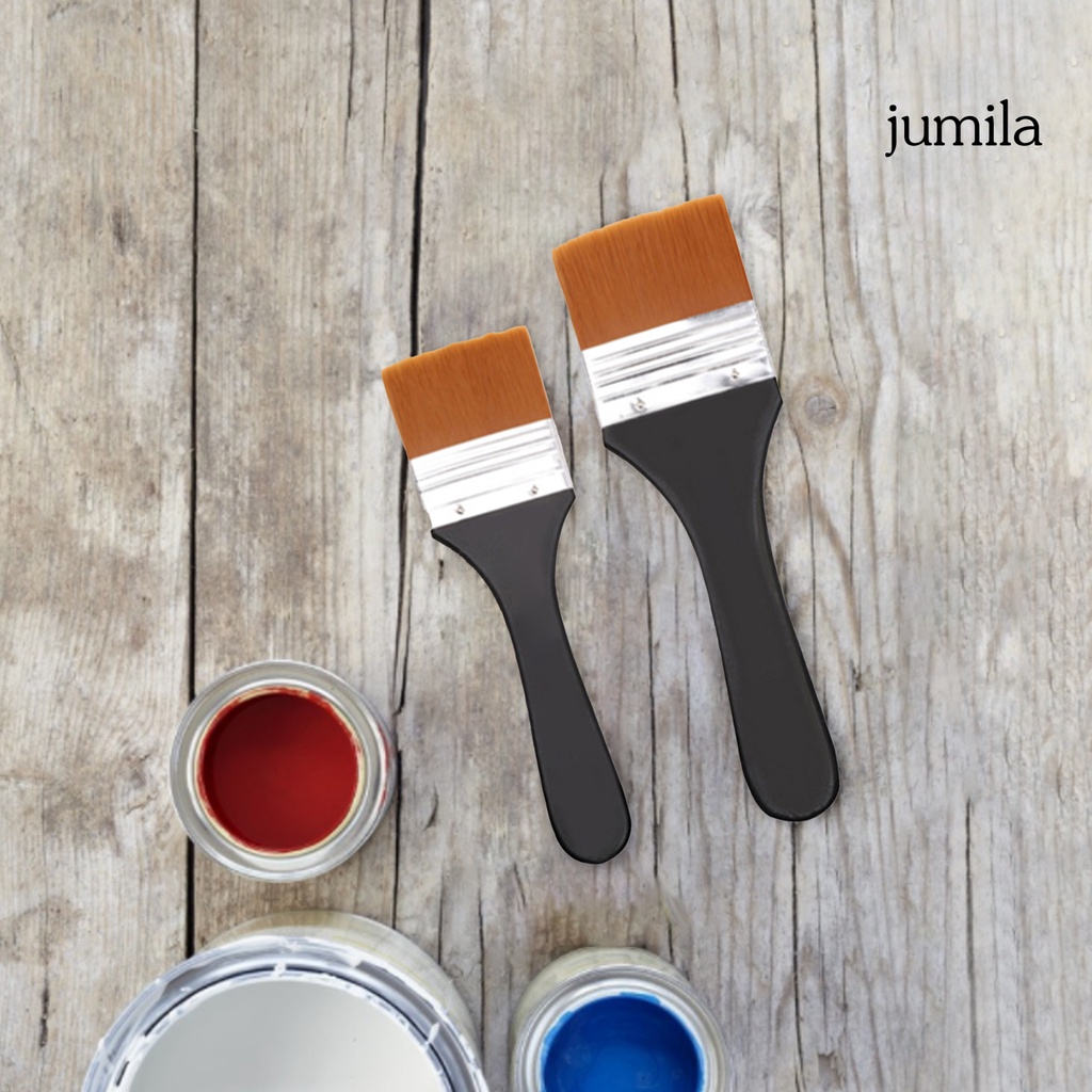 Cọ Vẽ Màu Nước Đầu Rộng Cán Gỗ Linh Hoạt Di Động Thoải Mái Có Thể Giặt Rửa Và Tái Sử Dụng