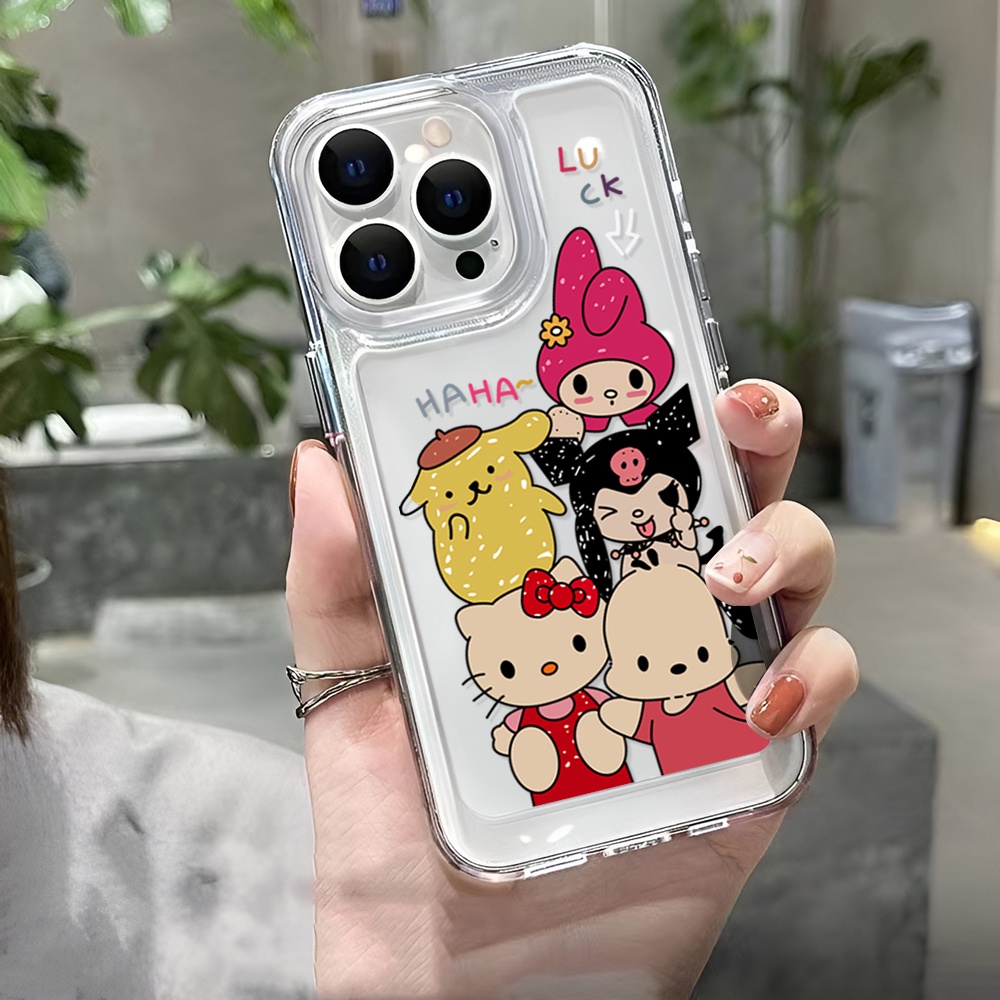 Ốp Điện Thoại Trong Suốt In Hình Gấu Hello Kitty Cho iphone 14 Pro Max 14 Plus 13 11 12 7Plus X XR XS Max 8 7
