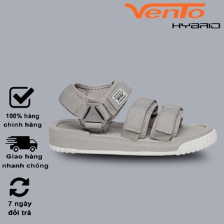 Giày Sandal Vento Nam Nữ 3 Quai NV9801G Màu Xám Ghi