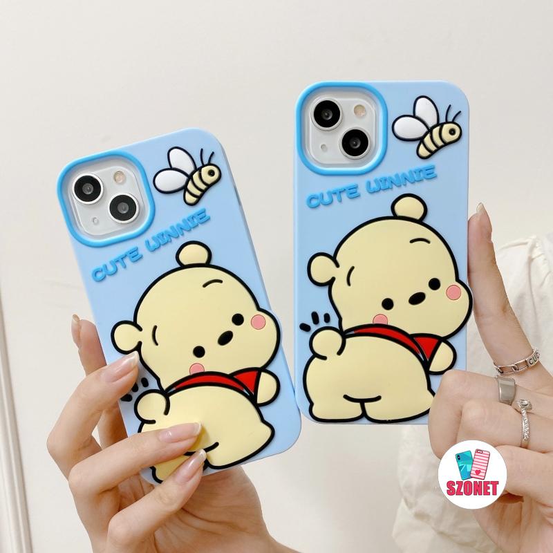 Ốp Điện Thoại Silicon Dẻo Họa Tiết Hoạt Hình Winnie Dễ Thương Chống Rơi Cho iPhone 14 13 12 11 Pro Max Plus