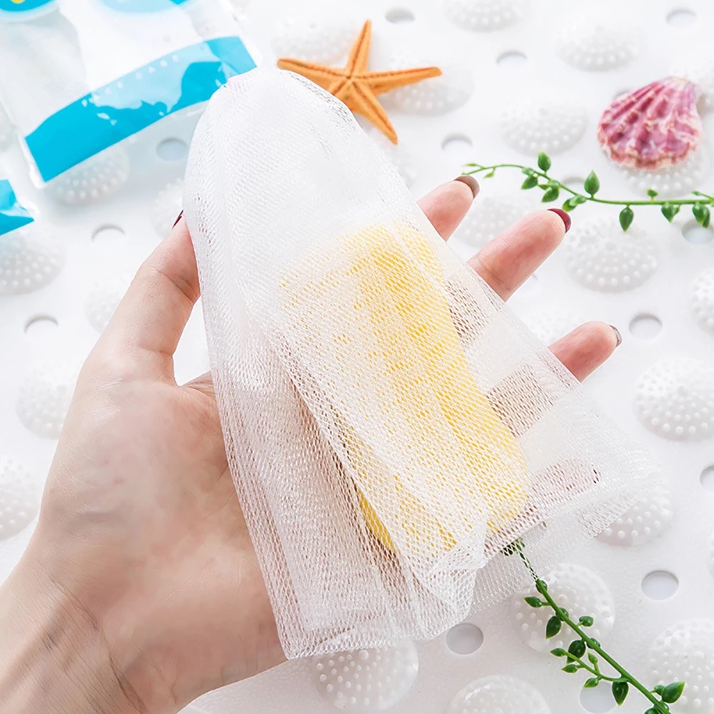 Túi Lưới Tạo Bọt Xà Phòng Rửa Mặt / Cơ Thể Handmade Tiết Kiệm Không Gian