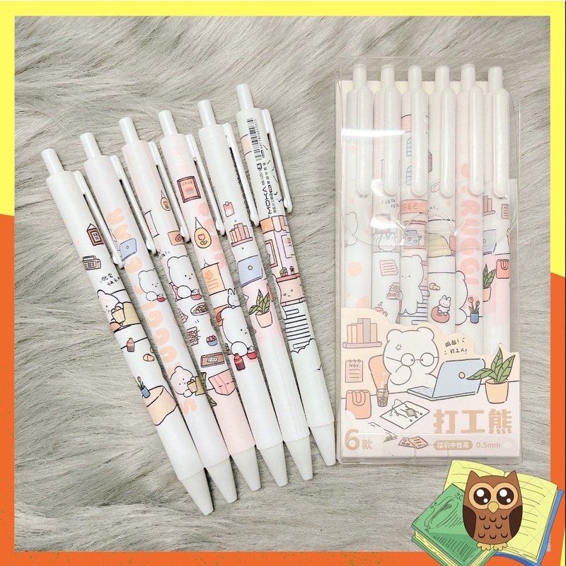 Bút Bi MOKA (Hộp 6 Cây) Siêu Rẻ, Thiết Kế Độc Lạ -Quà Tặng, Trang Trí, Văn Phòng Phẩm,Dụng Cụ Học Tập