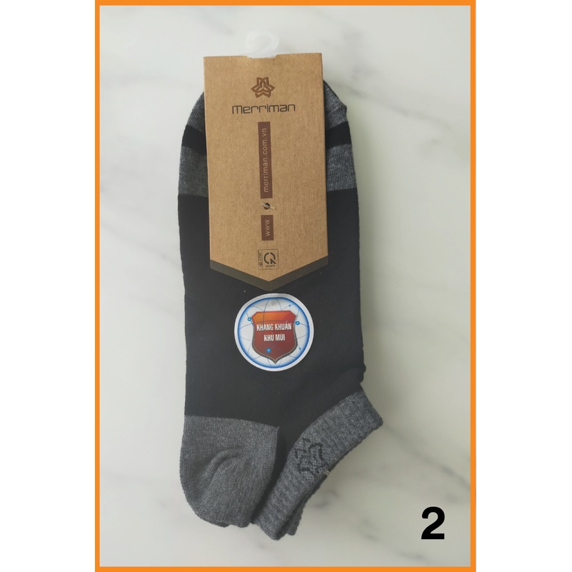 Tất nam cổ ngắn cao cấp nhiều màu Merriman mã THMT007