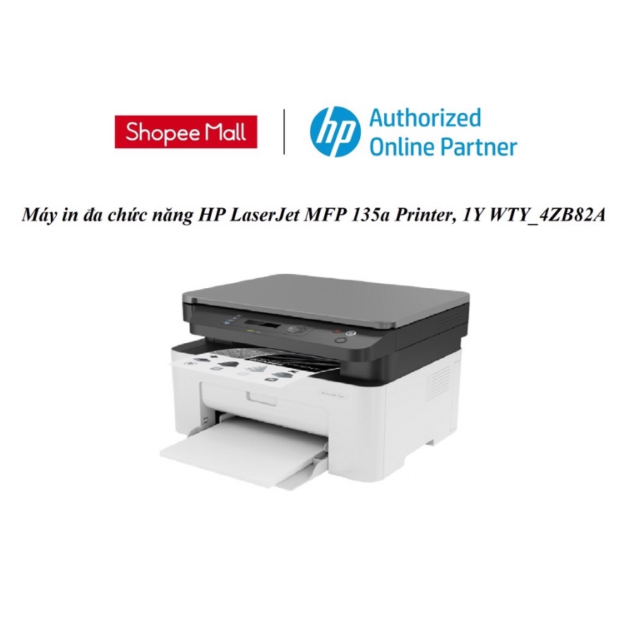 Máy in đa năng trắng đen HP LaserJet MFP 135a¬_4ZB82A – Hàng chính hãng