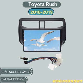 Mặt dưỡng 9 inch Toyota Rush kèm dây nguồn cắm zin theo xe dùng cho màn hình DVD android 9 inch