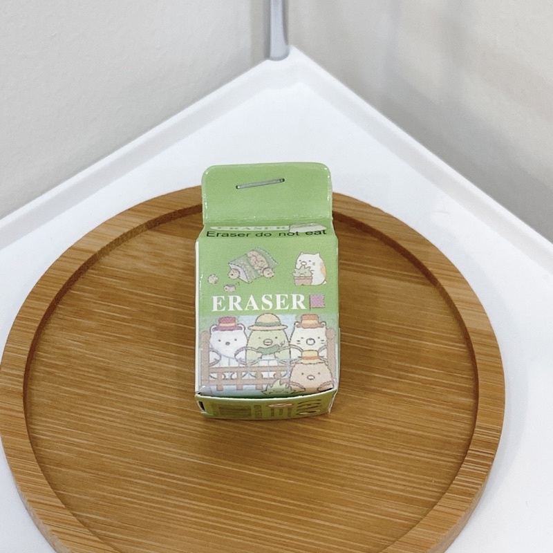 Tẩy gôm hoạt hình dễ thương vỏ hình hộp sữa