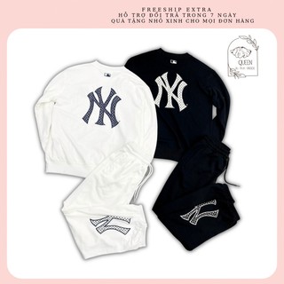 Sét nỉ NY, Quần nỉ dài pants MLB Ny basic logo đơn giản đẹp