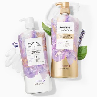 Nội địa mỹ combo bộ dầu gội + xả pantene essential oils lavender oil & basil, 2 x 1.13l nội địa mỹ