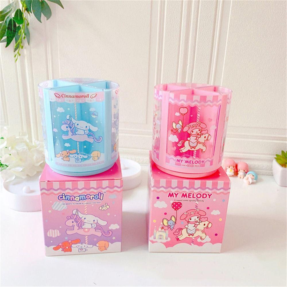 Hộp Đựng Bút Để Bàn Nhiều Ngăn Họa Tiết Anime Dễ Thương