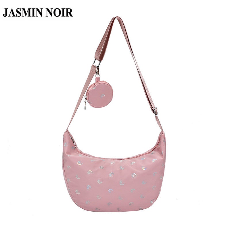 Túi Đeo JASMIN NOIR Chéo Nylon Thiết Kế Đơn Giản Thời Trang Cho Nữ