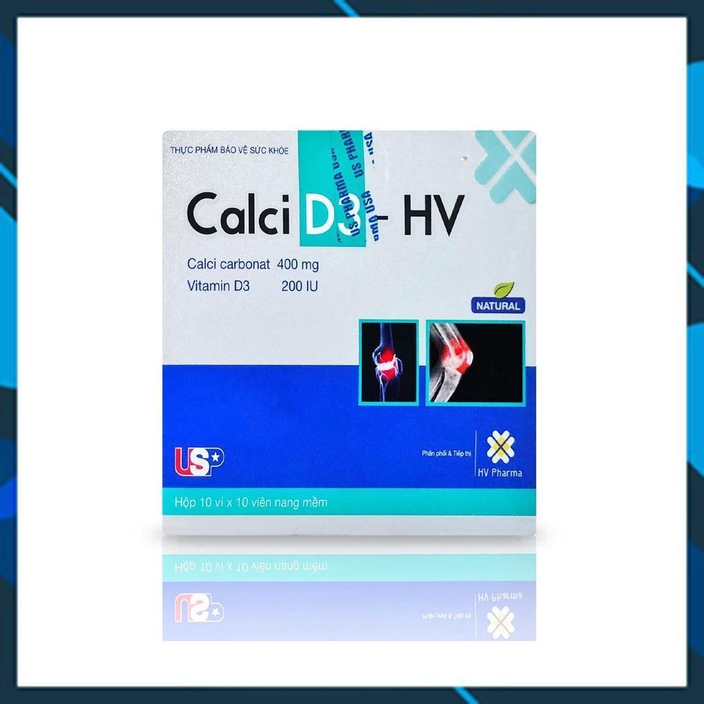 CALCI D3 HV- BỔ SUNG CANXI CHO CƠ THỂ 100 VIÊN h h b .