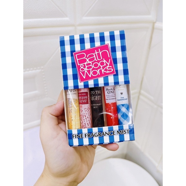 Hộp đựng 5 chai body mist chiết 10ml