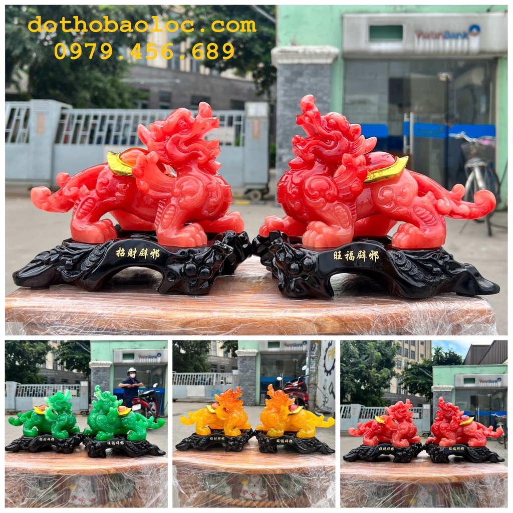 Cặp Tỳ Hưu phong thủy chiêu tài hút lộc cao 19cm