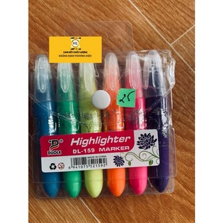 bút dạ quang mini set 6 cây
