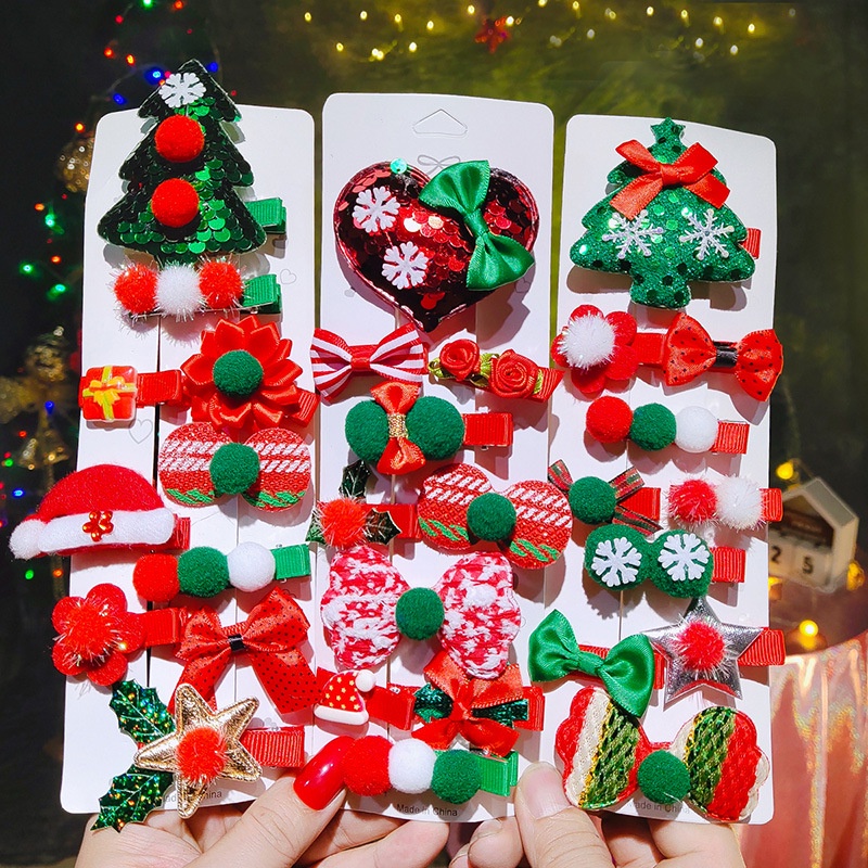 Set 10 Kẹp Tóc Hình Sừng Hươu Xinh Xắn Cho Bé Gái