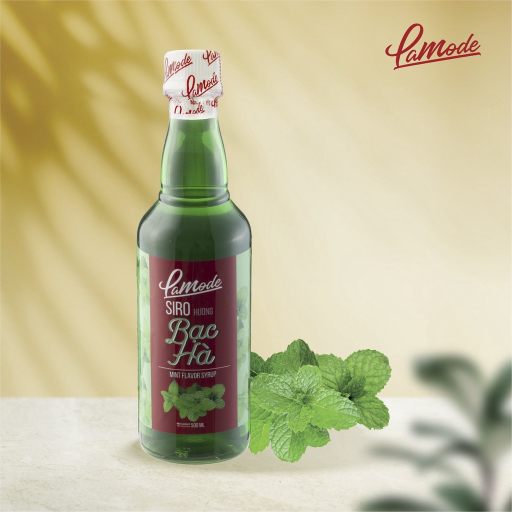 Sirô LAMODE hương Đường Đen/ Táo xanh/ Trái cây/ Dâu/ Đào/ Vải/ Kiwi/ Blue Curacao/ Khoai Môn (500ml)