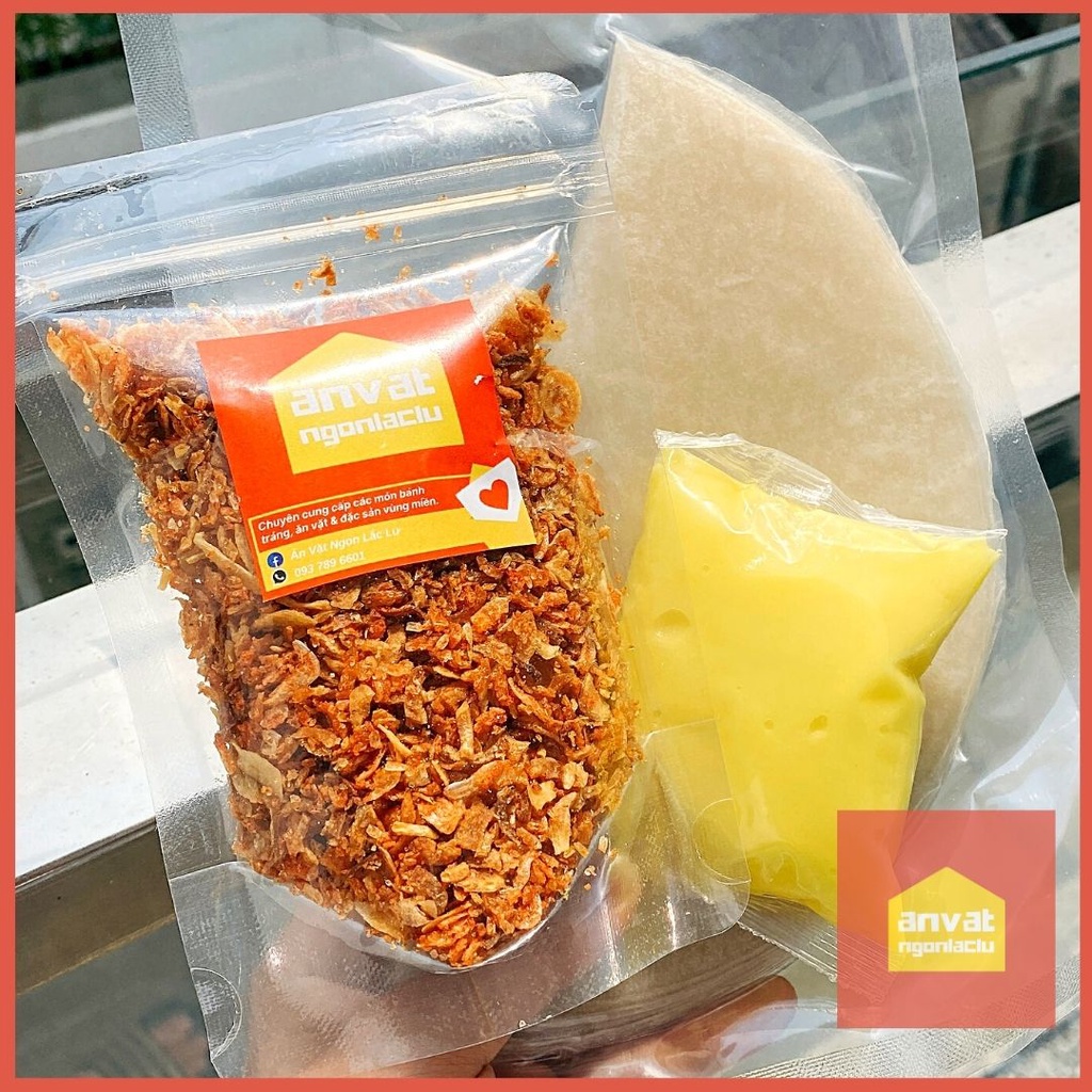 (CÓ BƠ) COMBO BÁNH TRÁNG MUỐI RUỐC HÀNH PHI (200G BÁNH TRÁNG + 100G MUỐI HÀNH PHI+ 100G BƠ VÀNG)