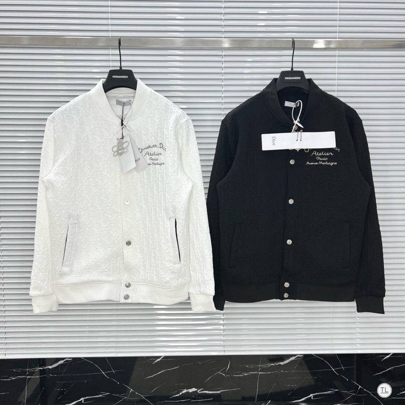 Khoác bomber DIOR thêu nổi dập nổi full áo