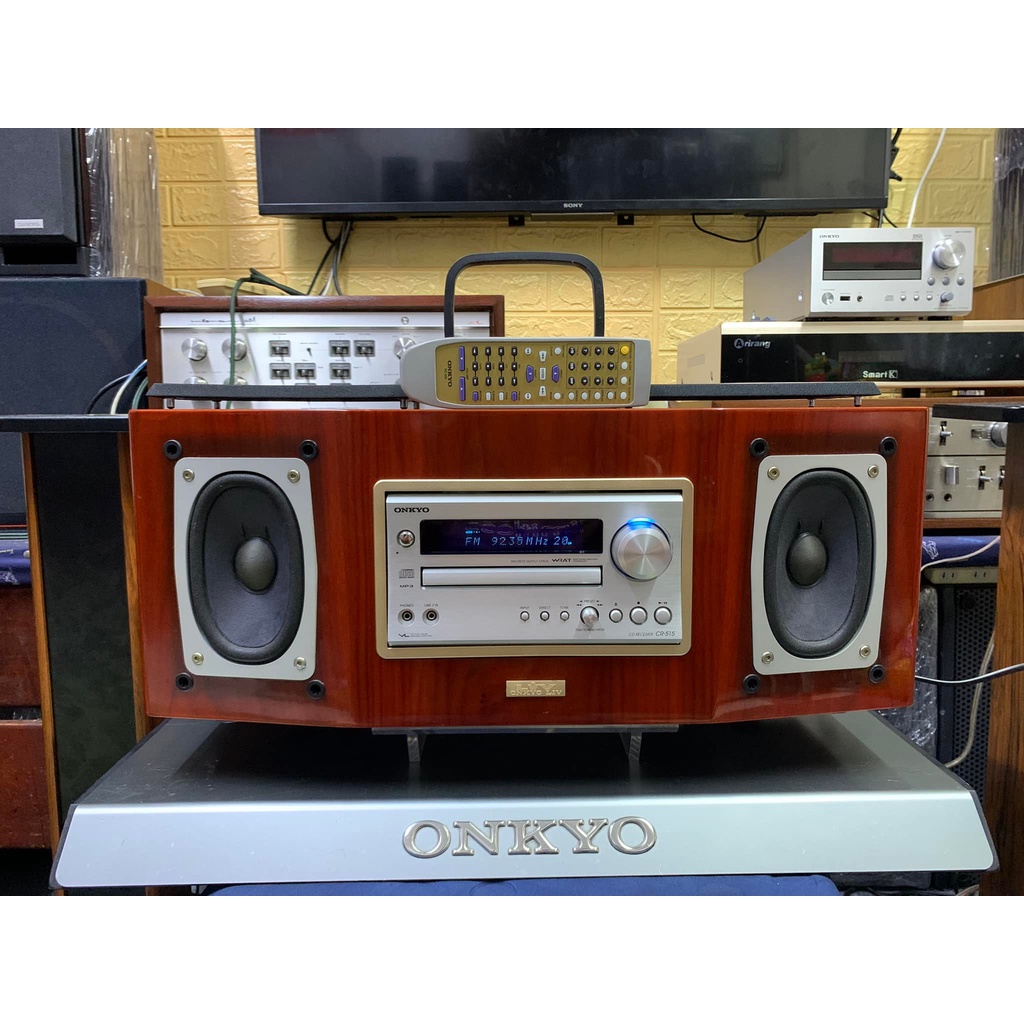 ONKYO CR-515 kết hợp loa toàn dải Độ thùng gỗ từ bên Nhật
